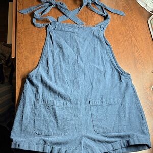 Blue Tie-Strap Romper